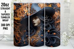 Halloween Tumbler Wrap | Halloween Witch | Halloween PNG Product Image 1