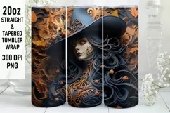 Halloween Tumbler Wrap | Halloween Witch | Halloween PNG Product Image 1