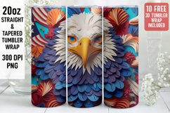 3D Eagle Tumbler Wrap | 3D Patriotic Tumbler | 3D Product Image 1