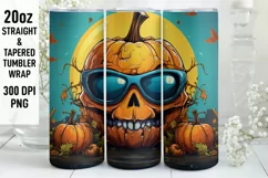 Halloween Tumbler Wrap | Halloween Pumpkin | Halloween PNG Product Image 1