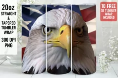 3D Eagle Tumbler Wrap | 3D Patriotic Tumbler Product Image 1