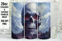 Halloween Tumbler Wrap | Halloween Skull | Halloween PNG Product Image 1