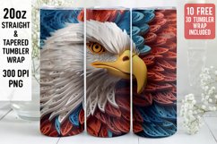 3D Eagle Tumbler Wrap | 3D Patriotic Tumbler | 3D Product Image 1