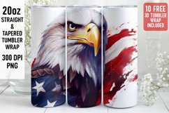 3D Eagle Tumbler Wrap | 3D Patriotic Tumbler Wrap | 3D Product Image 1