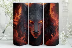 Halloween Tumbler Wrap | Halloween Wolf | Halloween PNG Product Image 1