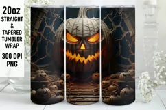 Halloween Tumbler Wrap | Halloween Pumpkin | Halloween PNG Product Image 1