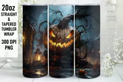Halloween Tumbler Wrap |Halloween Pumpkin | Halloween PNG Product Image 1