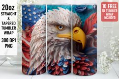 3D Eagle Tumbler Wrap | 3D Patriotic Tumbler | 3D Product Image 1