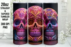 Halloween Tumbler Wrap | Halloween Skull| Halloween PNG Product Image 1