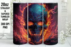 Halloween Tumbler Wrap | Halloween Skull | Halloween PNG Product Image 1