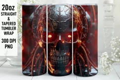 Halloween Tumbler Wrap | Halloween Skull | Halloween PNG Product Image 1