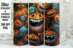 Halloween Tumbler Wrap | Halloween Pumpkin | Halloween PNG Product Image 1