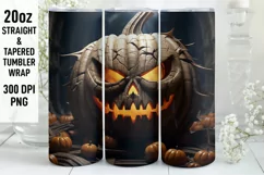 Halloween Tumbler Wrap | Halloween Pumpkin | Halloween PNG Product Image 1