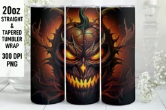 Halloween Tumbler Wrap | Halloween Pumpkin | Halloween PNG Product Image 1