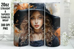 Halloween Tumbler Wrap | Halloween Witch | Halloween PNG Product Image 1
