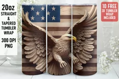3D Eagle Tumbler Wrap | 3D Tumbler wrap | 3d Sublimation Product Image 1