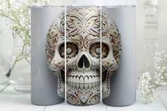 Halloween Tumbler Wrap | Halloween Skull | Halloween PNG Product Image 1