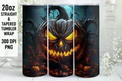 Halloween Tumbler Wrap | Halloween Pumpkin | Halloween PNG Product Image 1
