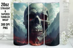 Halloween Tumbler Wrap | Halloween Skull | Halloween PNG Product Image 1