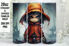Halloween Tumbler Wrap | Halloween Zombie | Halloween PNG Product Image 1