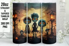 Halloween Tumbler Wrap | Halloween Zombies | Halloween PNG Product Image 1