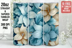 3D Flower Tumbler Wrap | 3D Tumbler wrap | 3d Sublimation Product Image 1