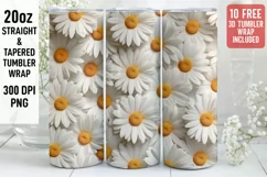 3D Flower Tumbler Wrap | 3D Tumbler wrap | 3d Sublimation Product Image 1