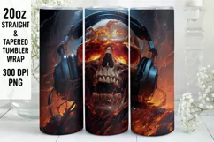 Halloween Tumbler Wrap | Halloween Skull | Halloween PNG Product Image 1