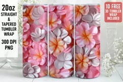 3D Flower Tumbler Wrap | 3D Tumbler wrap | 3d Sublimation Product Image 1