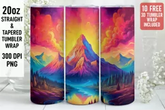 3D Flower Tumbler Wrap | 3D Tumbler wrap | 3d Sublimation Product Image 1