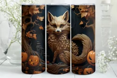 Halloween Tumbler Wrap | Halloween Wolf | Halloween PNG Product Image 1