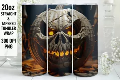 Halloween Tumbler Wrap | Halloween Pumpkin | Halloween PNG Product Image 1