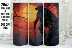Halloween Tumbler Wrap | Halloween Zombie | Halloween PNG Product Image 1
