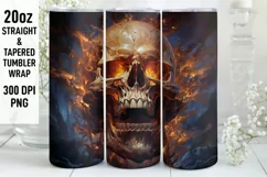Halloween Tumbler Wrap | Halloween Skull | Halloween PNG Product Image 1