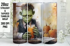 Halloween Tumbler Wrap | Halloween Monster| Halloween PNG Product Image 1