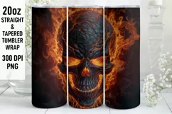 Halloween Tumbler Wrap | Halloween Skull | Halloween PNG Product Image 1