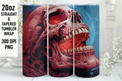 Halloween Tumbler Wrap | Halloween Skull | Halloween PNG Product Image 1