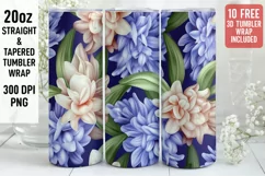 3D Flower Tumbler Wrap | 3D Tumbler wrap | 3d Sublimation Product Image 1