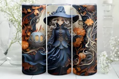 Halloween Tumbler Wrap | Halloween Witch | Halloween PNG Product Image 1