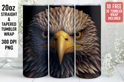 3D Eagle Tumbler Wrap | 3D Tumbler wrap | 3d Sublimation Product Image 1