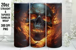 Halloween Tumbler Wrap |Halloween Skull | Halloween PNG Product Image 1