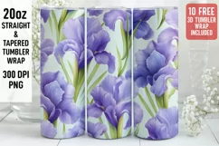 3D Flower Tumbler Wrap | 3D Tumbler wrap | 3d Sublimation Product Image 1