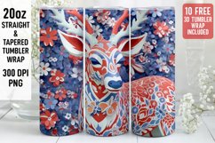 3D Deer Tumbler Wrap | 3D Patriotic Tumbler Wrap | 3D Product Image 1