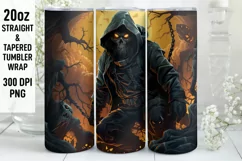 Halloween Tumbler Wrap | Halloween Zombie | Halloween PNG Product Image 1