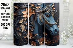 3D Horse Tumbler Wrap | 3D Tumbler Wrap, Tumbler Sunlimation Product Image 1