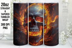 Halloween Tumbler Wrap | Halloween Skull | Halloween PNG Product Image 1