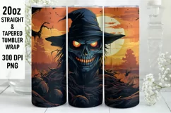 Halloween Tumbler Wrap | Halloween Scare Crew| Halloween PNG Product Image 1