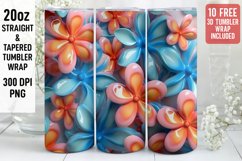3D Flower Tumbler Wrap | 3D Tumbler wrap | 3d Sublimation Product Image 1
