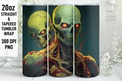 Halloween Tumbler Wrap | Halloween Zombies | Halloween PNG Product Image 1