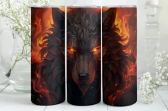 Halloween Tumbler Wrap | Halloween Wolf | Halloween PNG Product Image 1